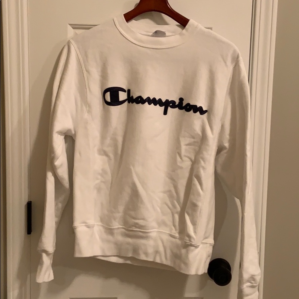 White Champion sweatshirt